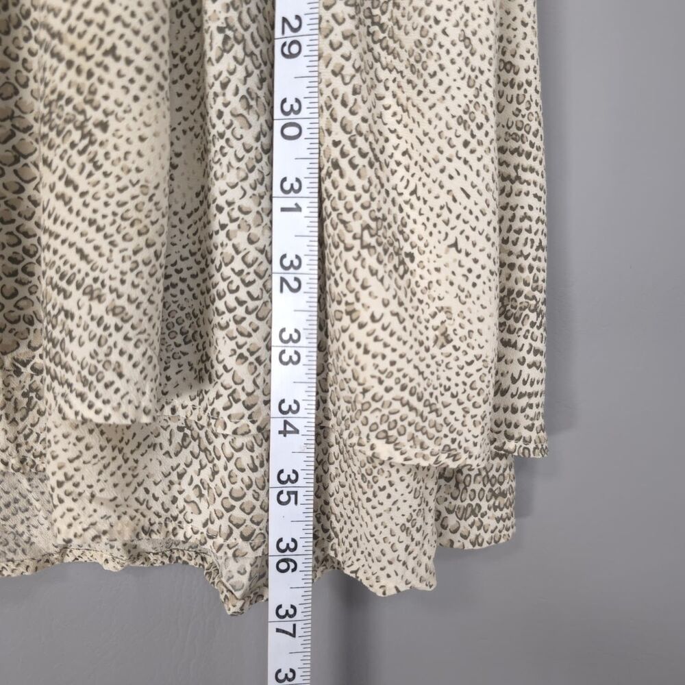 RAILS Women's Mini Dress LARGE Smocked Jasmine Cream Snakeskin‎ 923-148-2510 View 5
